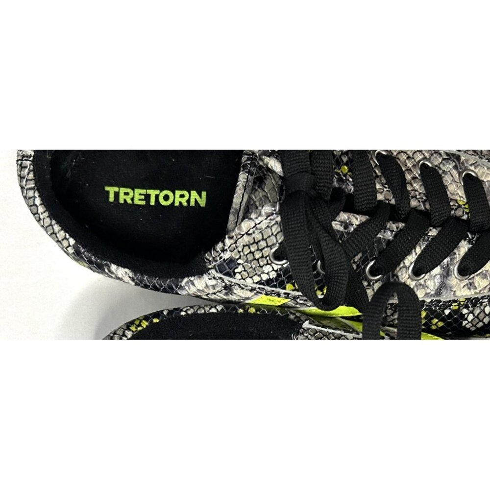 Tretorn Nylite 41 Plus Shoes Womens Size 9.5 Snake Print Neon Yellow Leather - Picture 14 of 16